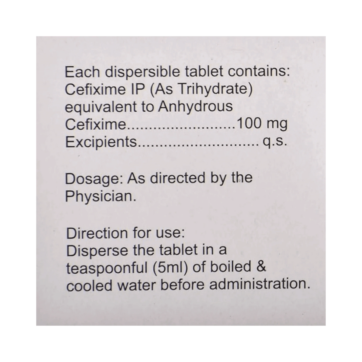 TAXIM-O DT 100MG TABLET