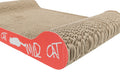Wild Cat Scratching Cardboard, Orange, 41 × 7 × 24 cm