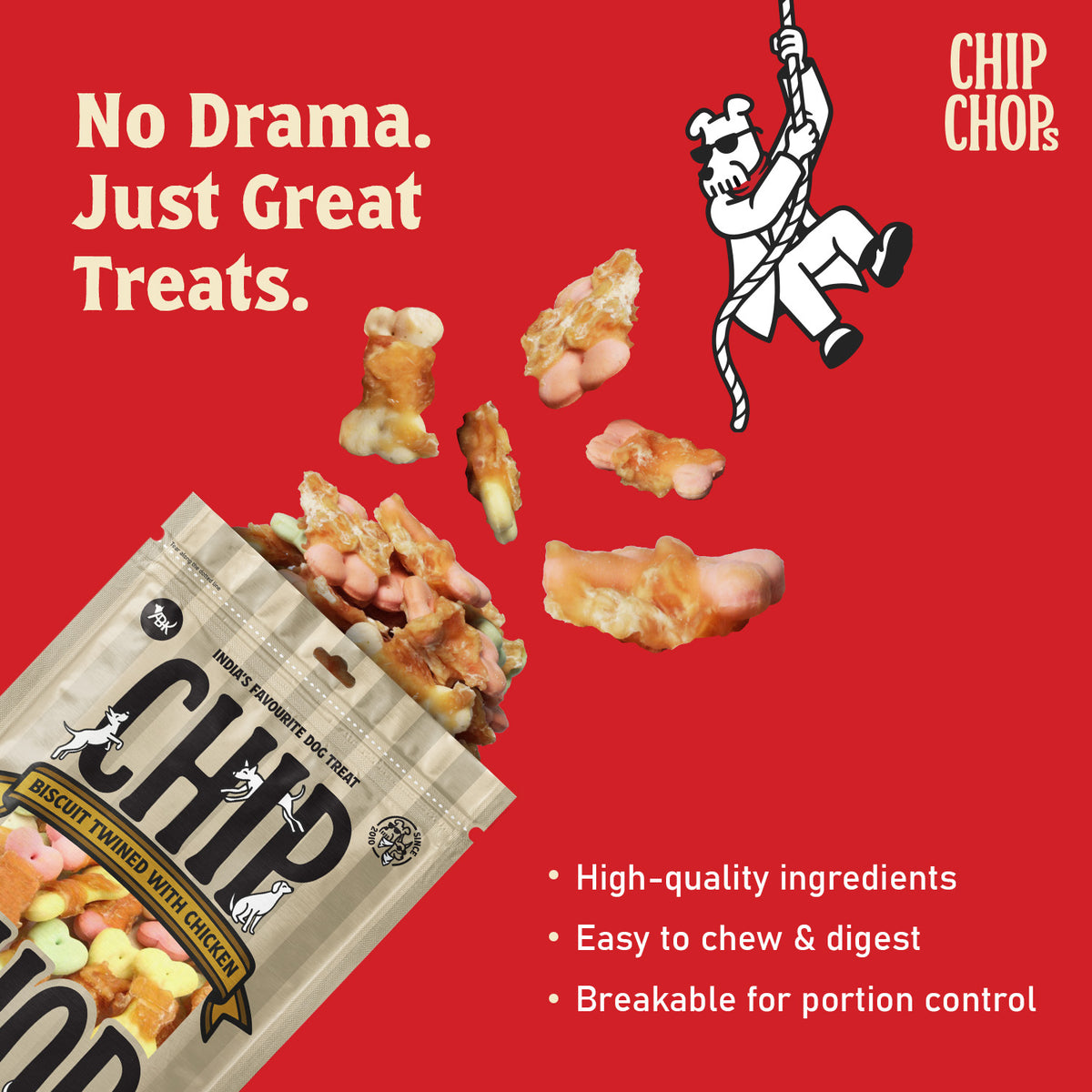 Chip Chops Biscuit Twined With Chicken