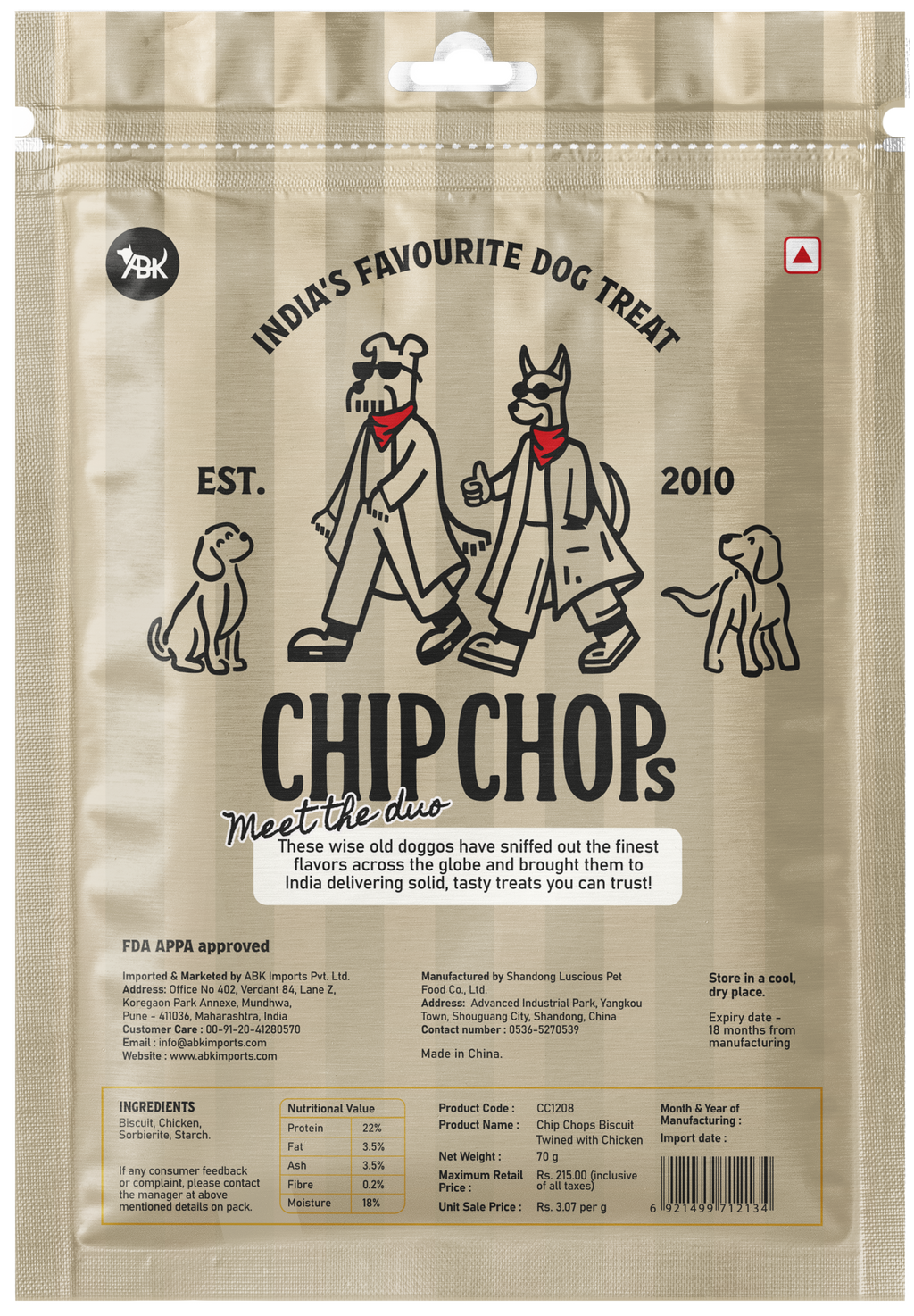 Chip Chops Biscuit Twined With Chicken
