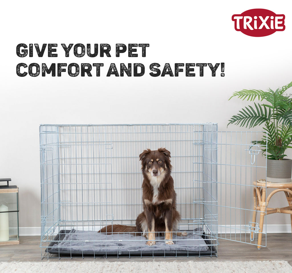 Home Kennel, Wire Mesh with Two Doors, 78L x 55W x 62H cm / 31L x 22W x 24H inch