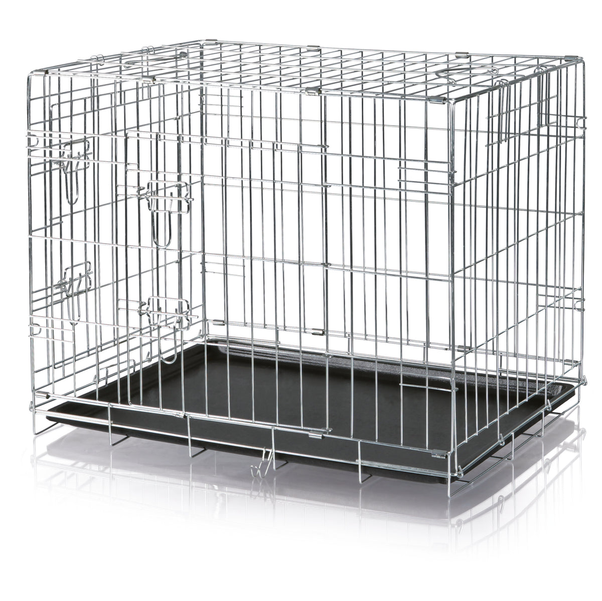 Home Kennel, Wire Mesh with Two Doors, 78L x 55W x 62H cm / 31L x 22W x 24H inch