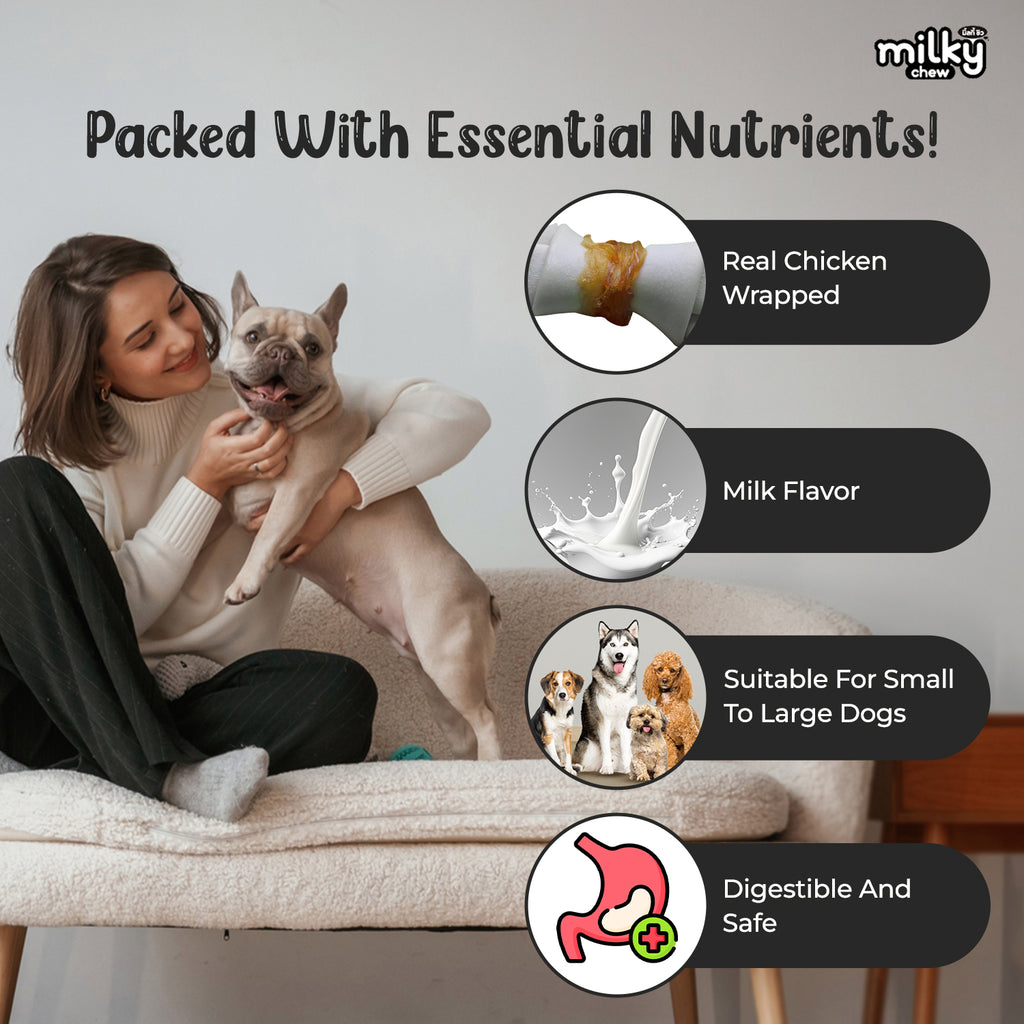 Milky Chew Chicken Bone Style, 10 pieces