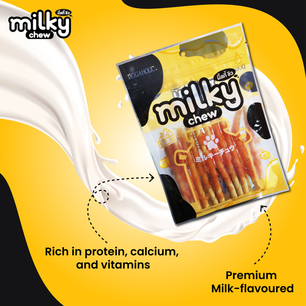 Milky Chew Cheese & Chicken Sticks, 10 pieces