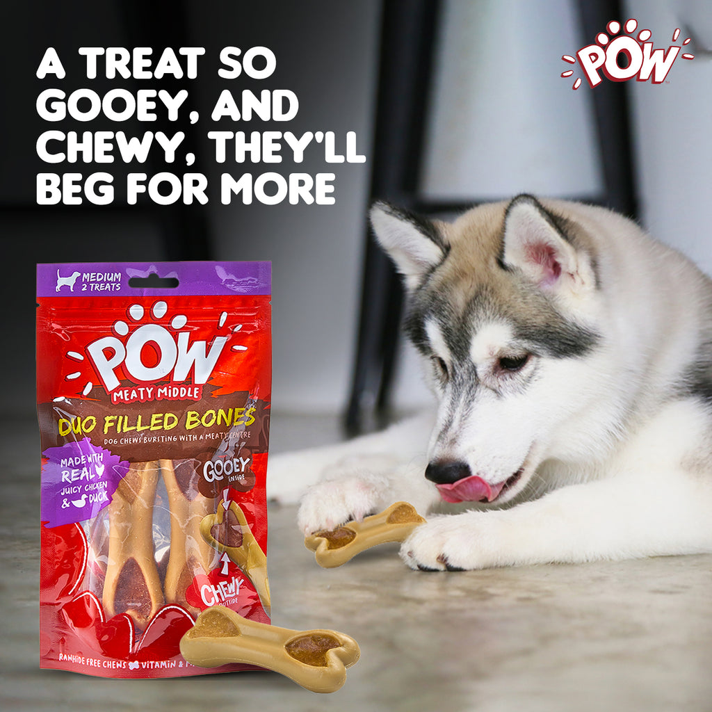 Pow Chicken & Duck Filled Bones 2Pk 200G
