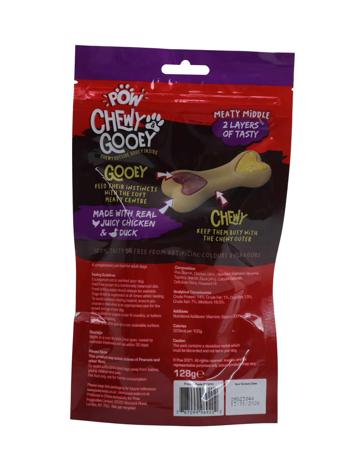 Pow Chicken & Duck Filled Bones 2Pk 200G