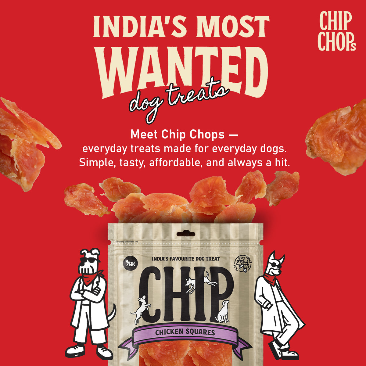 Chip Chops Chicken Squares, 70 G