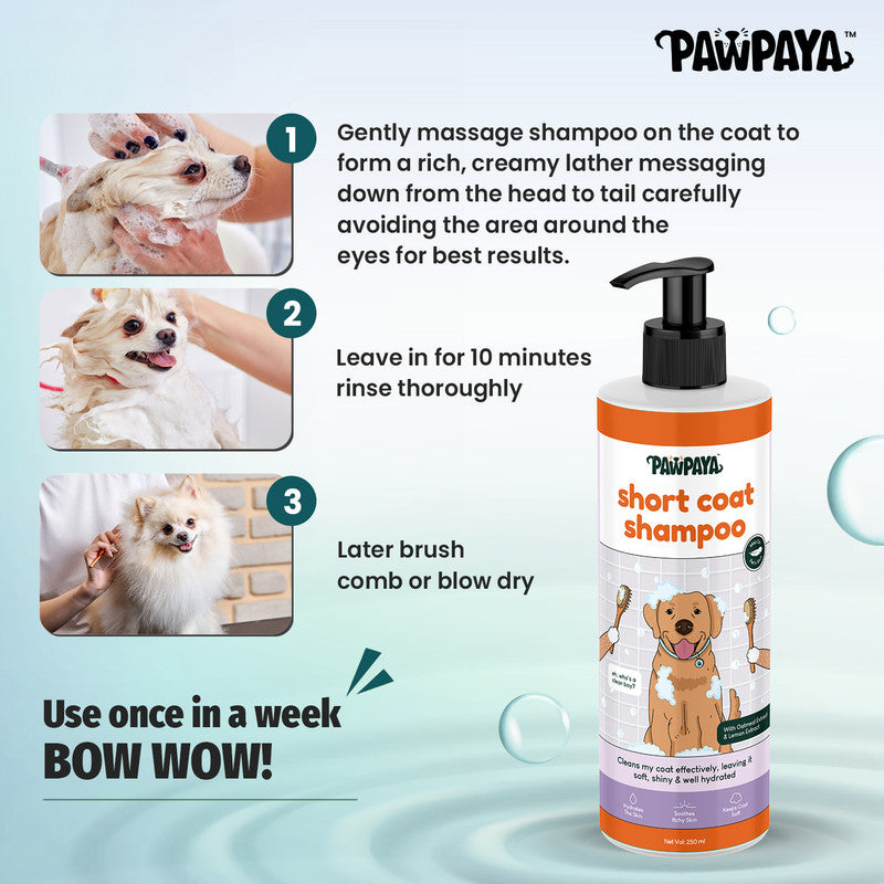 Pawpaya Short Coat Shampoo, 250 ml