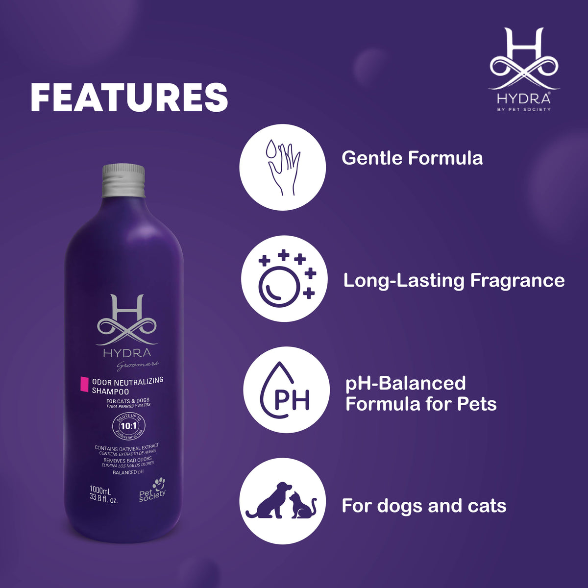 Hydra Groomers Odor Neutralizing Shampoo 1 litre