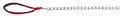 Chain Leash with Nylon Hand Loop, 3.60 ft./2.0 mm, Red