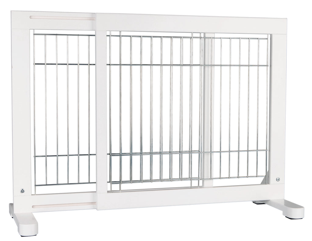 Dog Barrier, Wood, 65-108 × 61 cm, White
