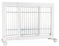 Dog Barrier, Wood, 65-108 × 61 cm, White