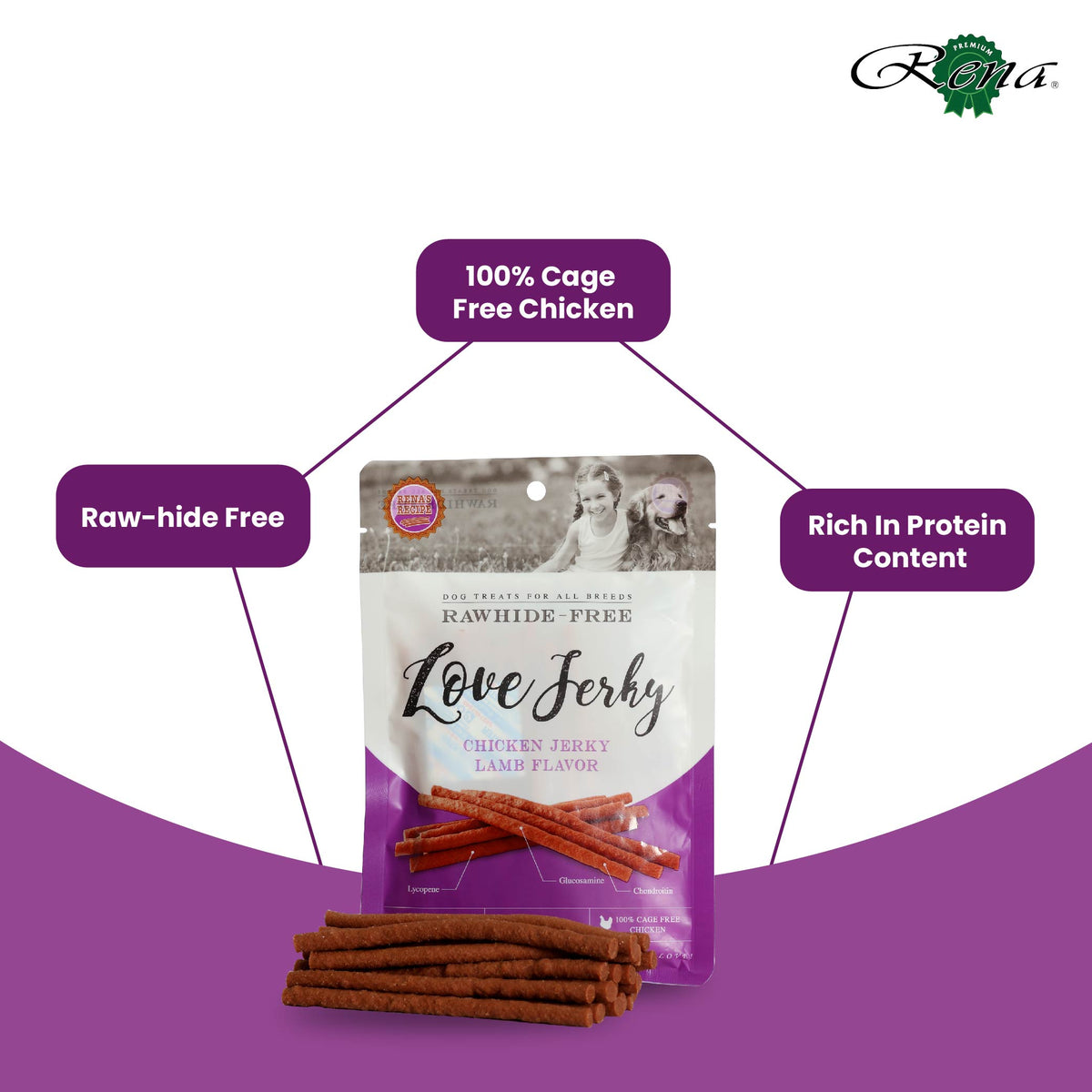 Bow Jerky Lamb Mini Sticks, 700g
