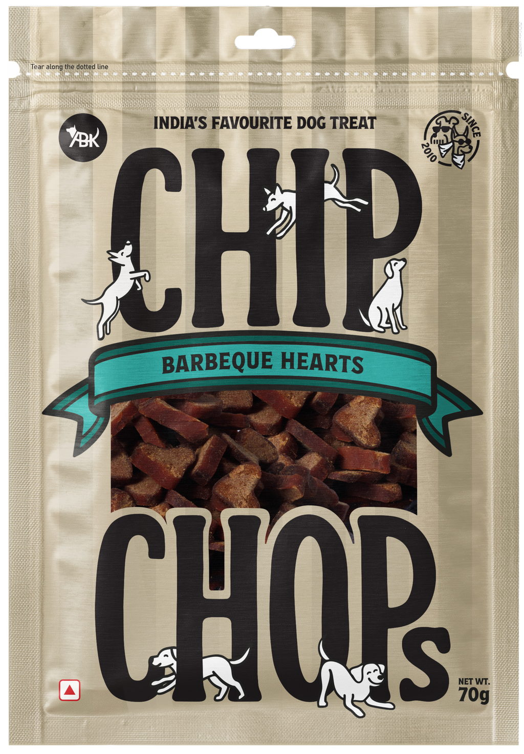 Chip Chops Barbeque Hearts, 70 G