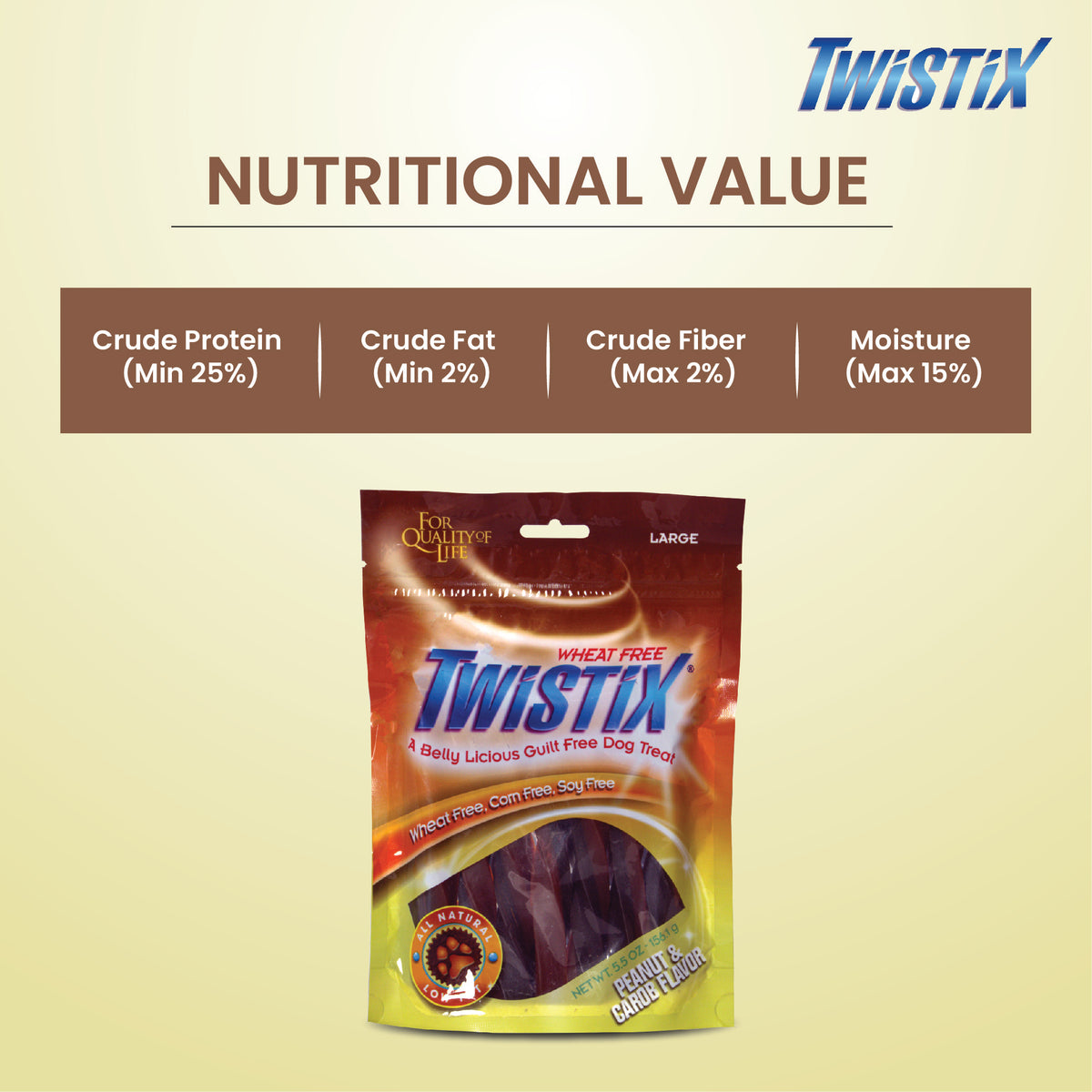 Twistix Peanut & Carob Flavor