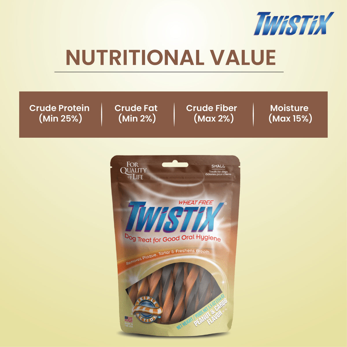 Twistix Peanut & Carob Flavor