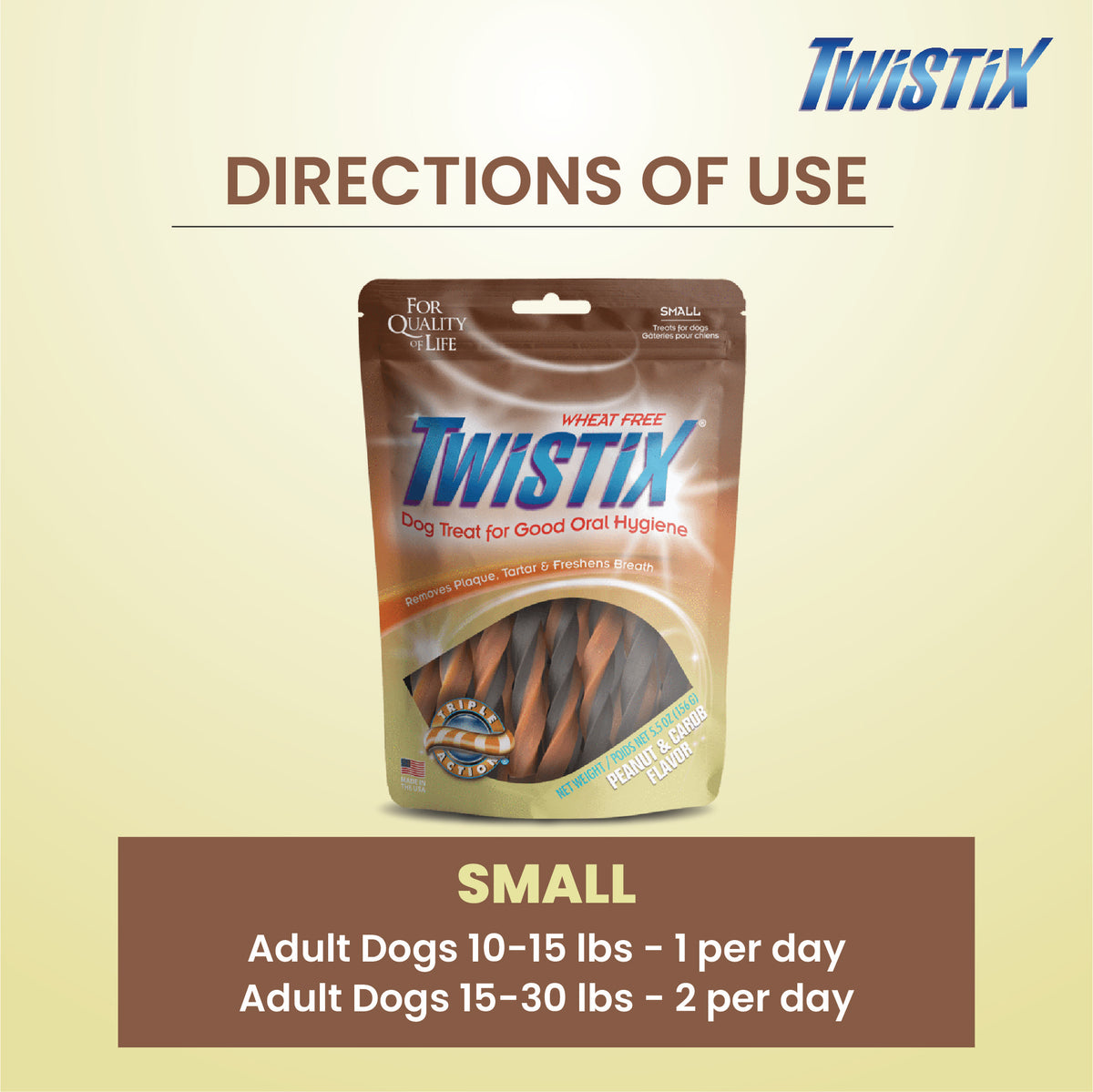 Twistix Peanut & Carob Flavor