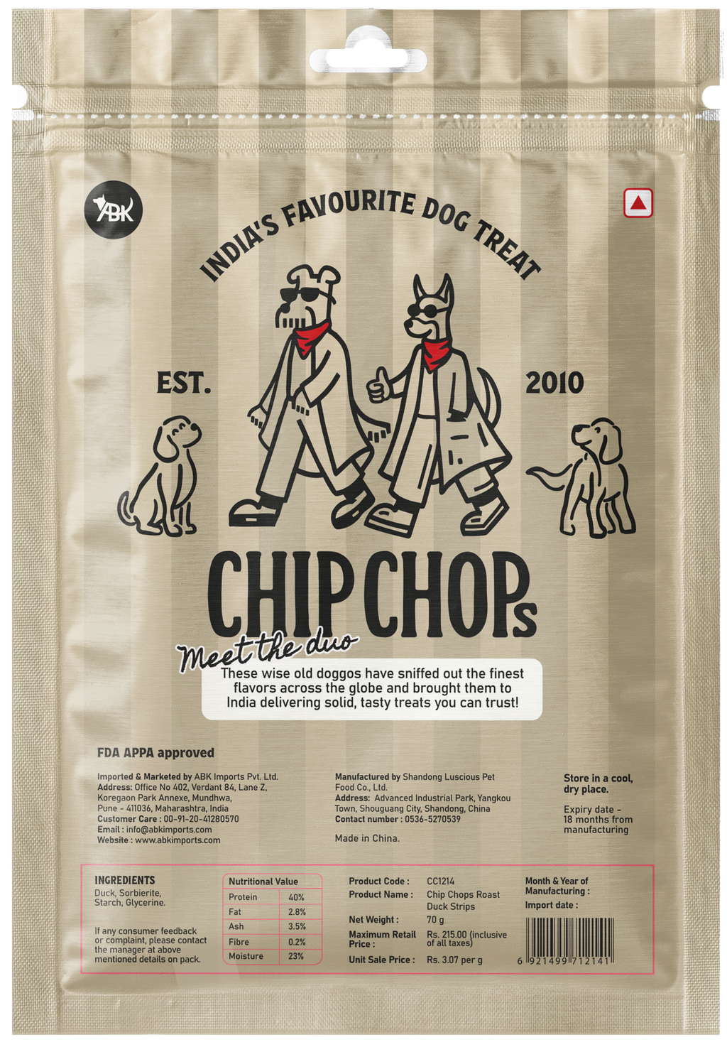 Chip Chops Roast Duck Strips