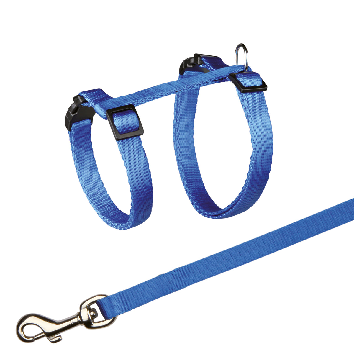Cat Harness with Leash, Stomach Circum. 27–45 cm, Leash: 1.20 m/4 ft. Width 10 mm