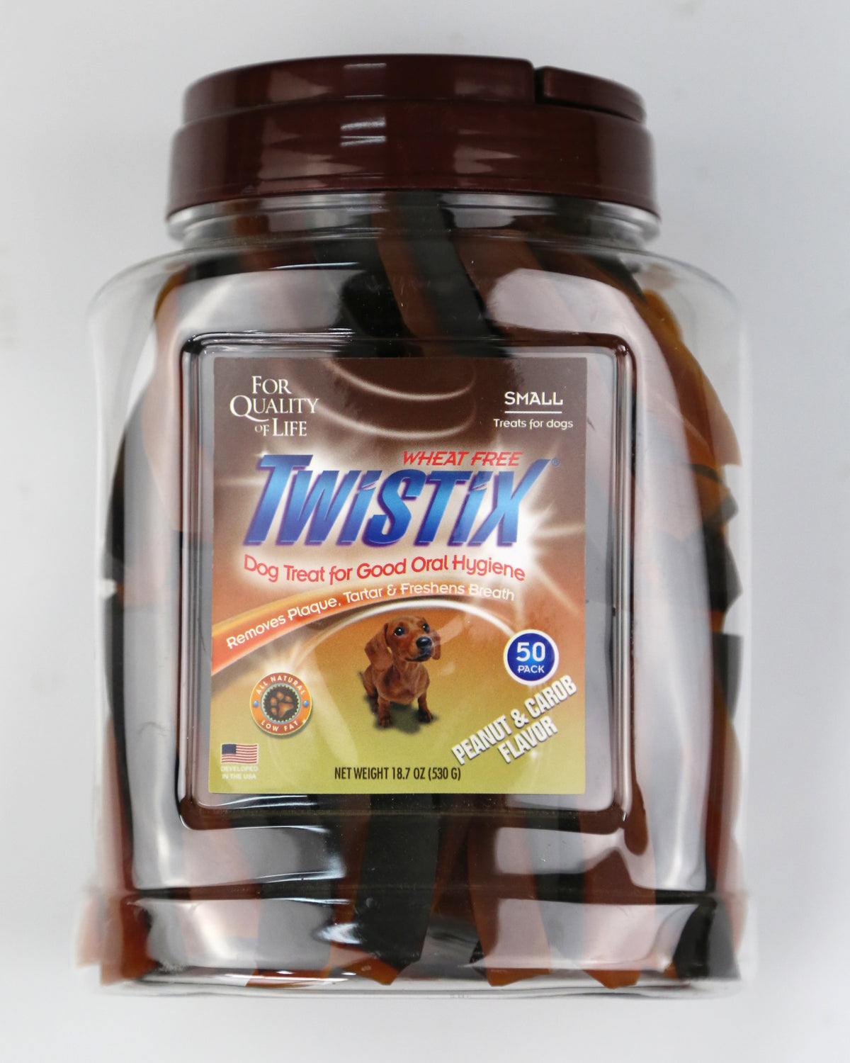 Twistix Canister Peanut & Carob 50 Sticks
