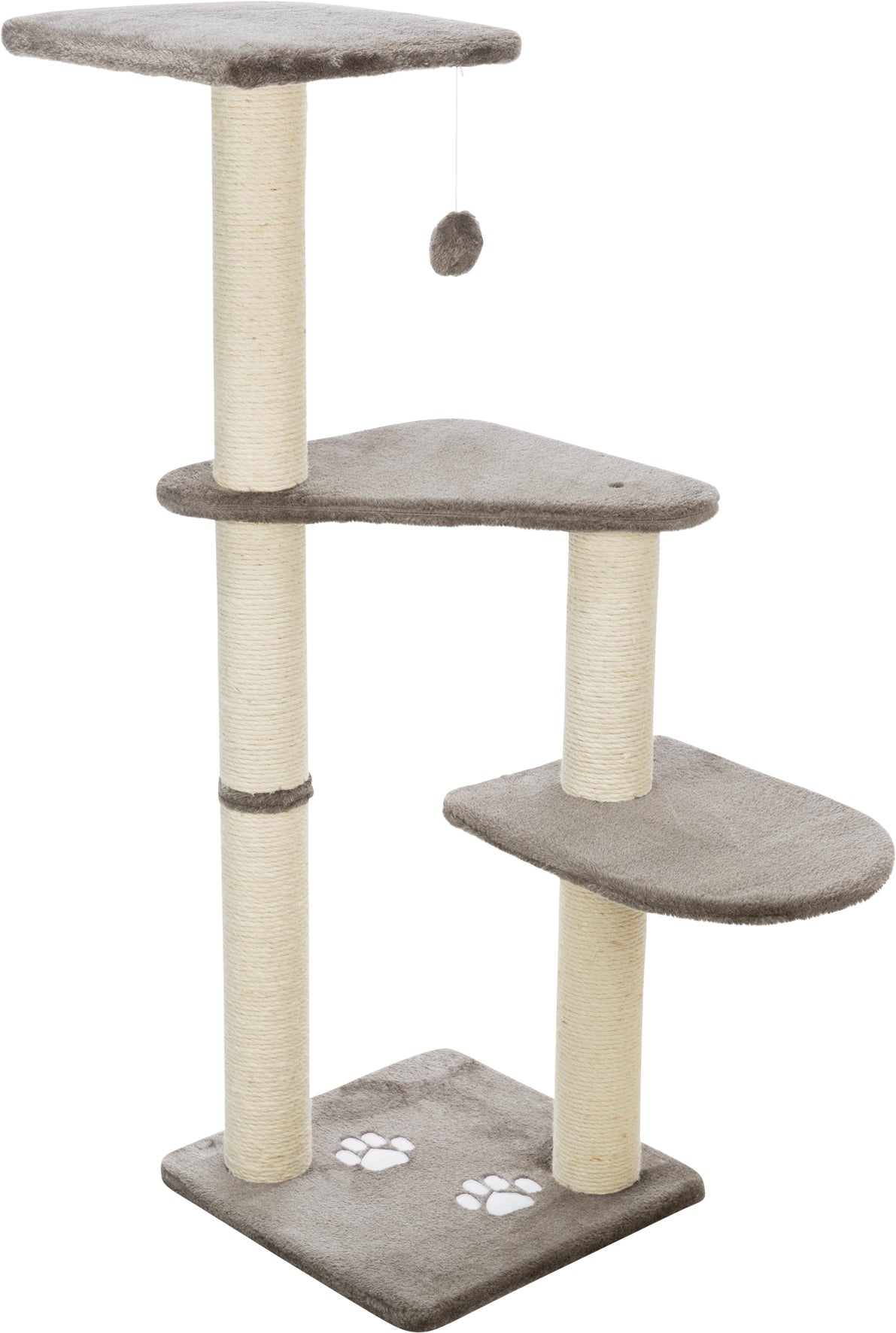 Altea Scratching Post, Platinum Grey with paw prints, 117 cm