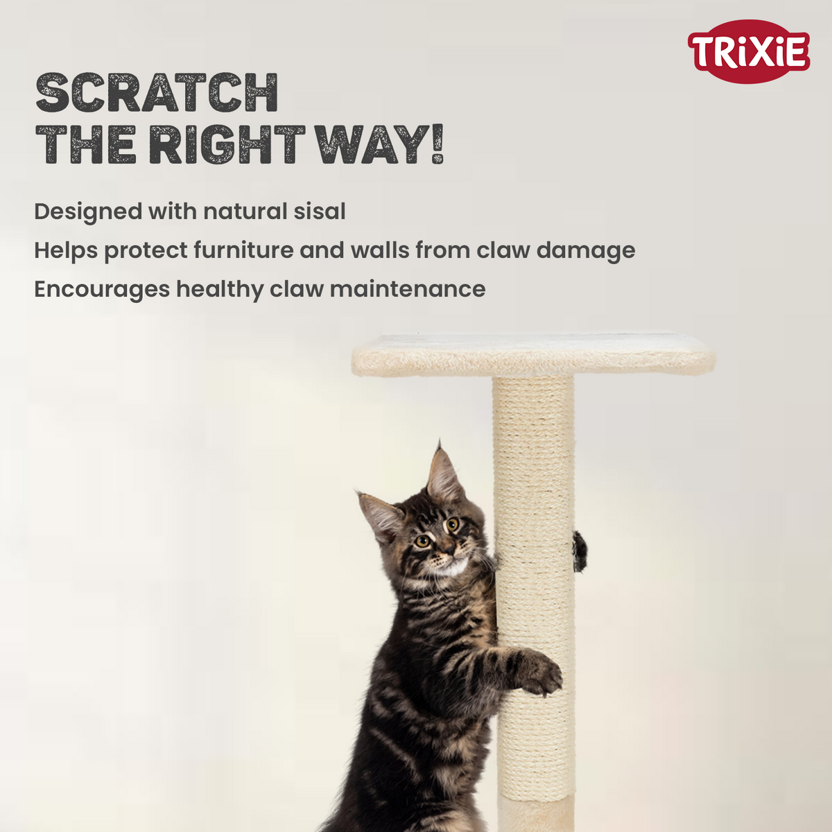 Baena scratching post, 69 cm, beige