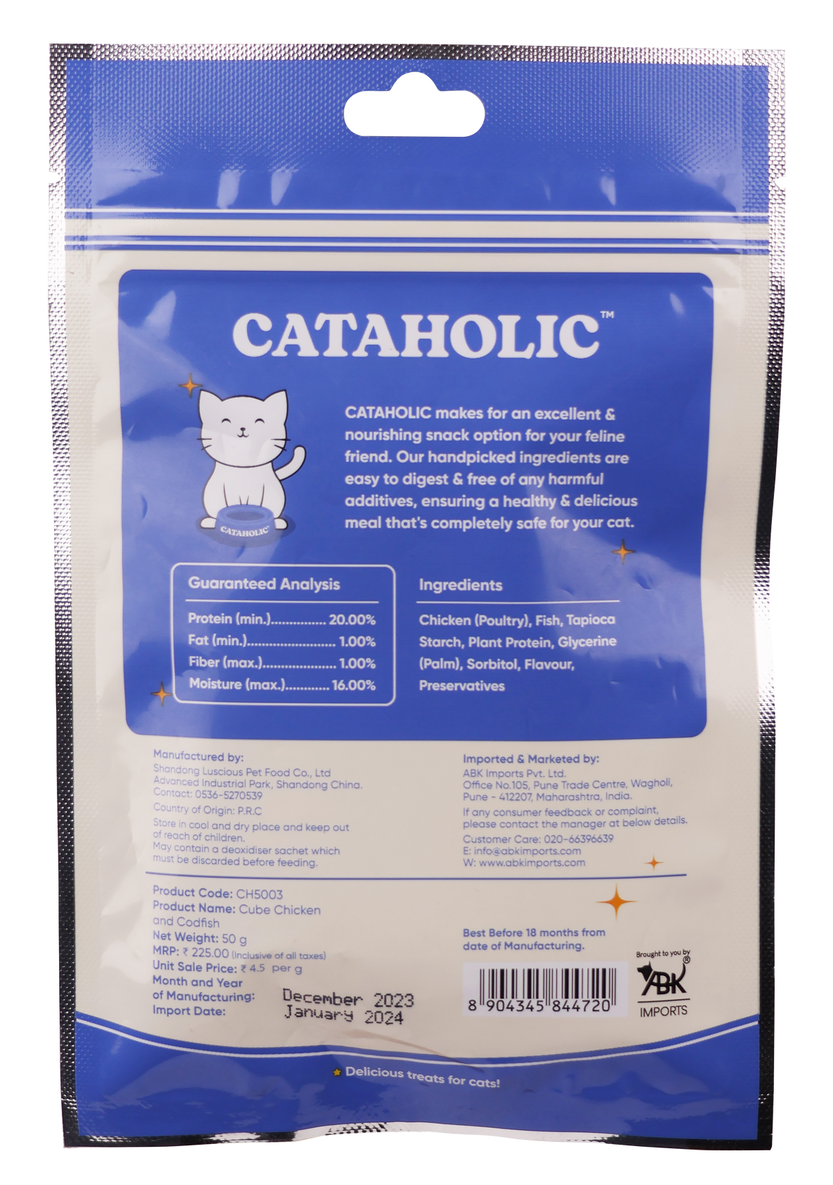 Cube Chicken and Codfish50g