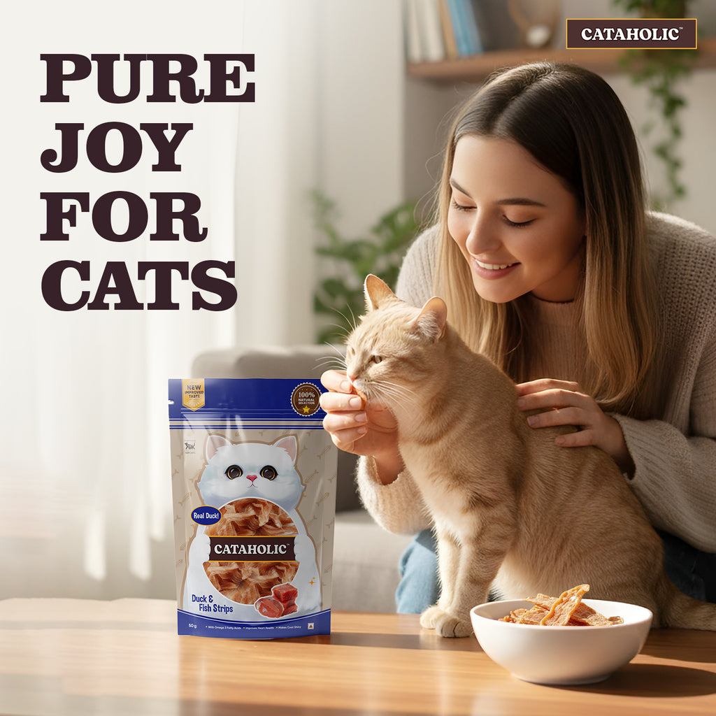 Cataholic Duck and Fish Jerky Strips, 50g