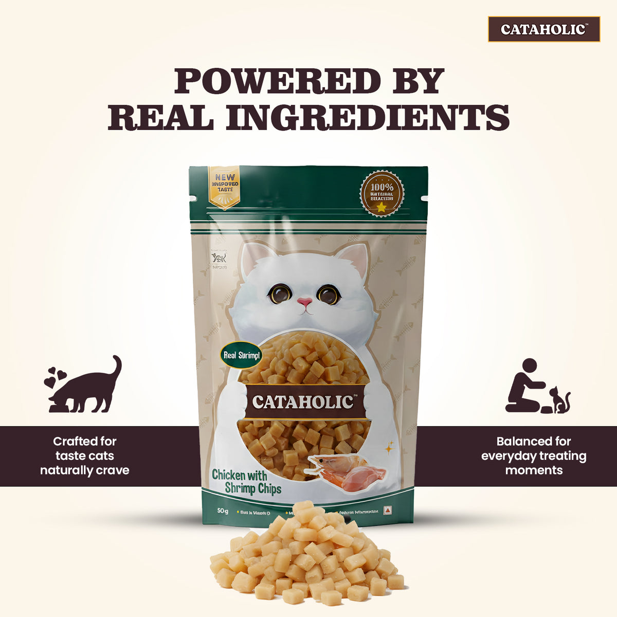 Cataholic Chicken with Shrimp Chips, 50g