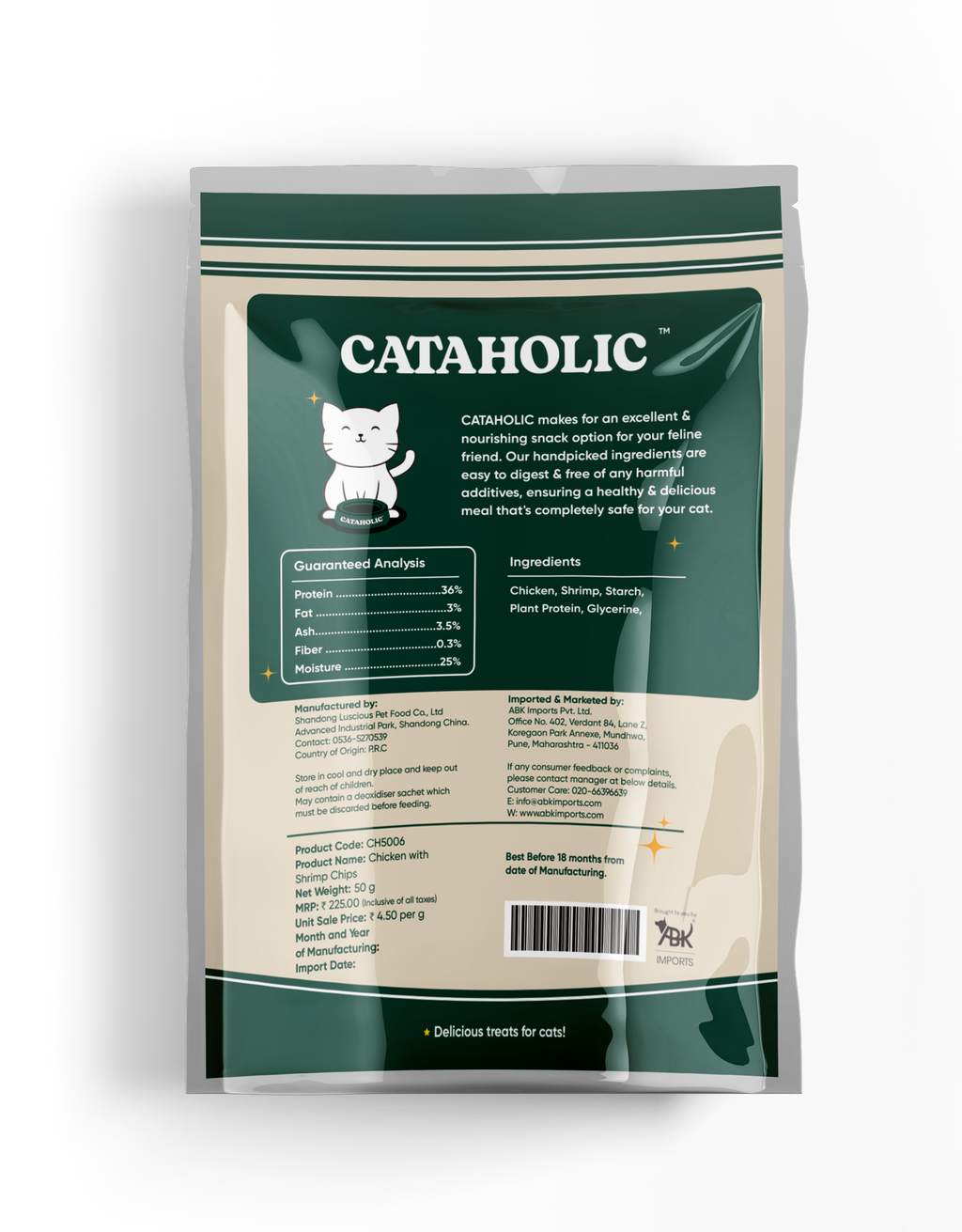 Cataholic Chicken with Shrimp Chips, 50g