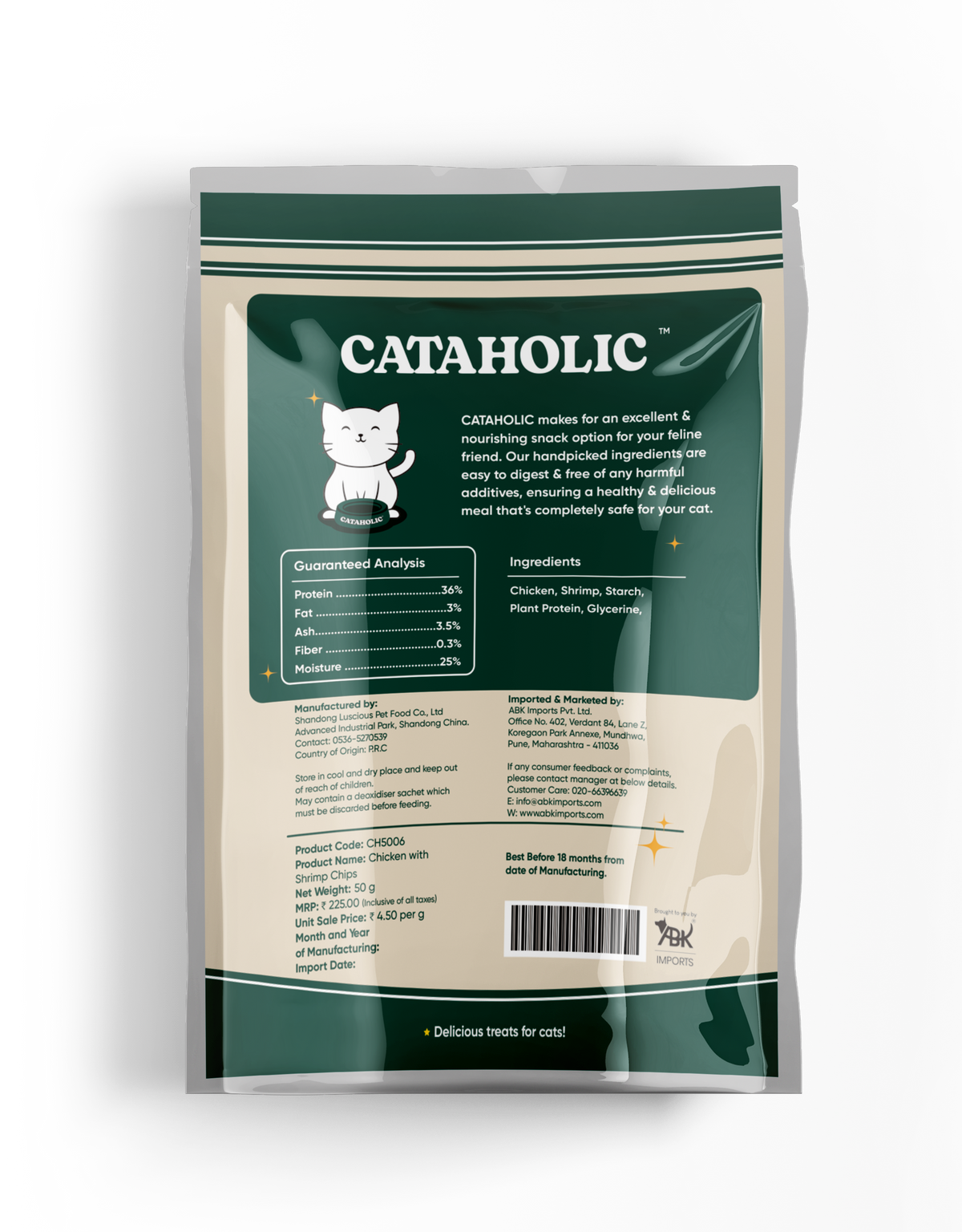 Cataholic Chicken with Shrimp Chips, 50g