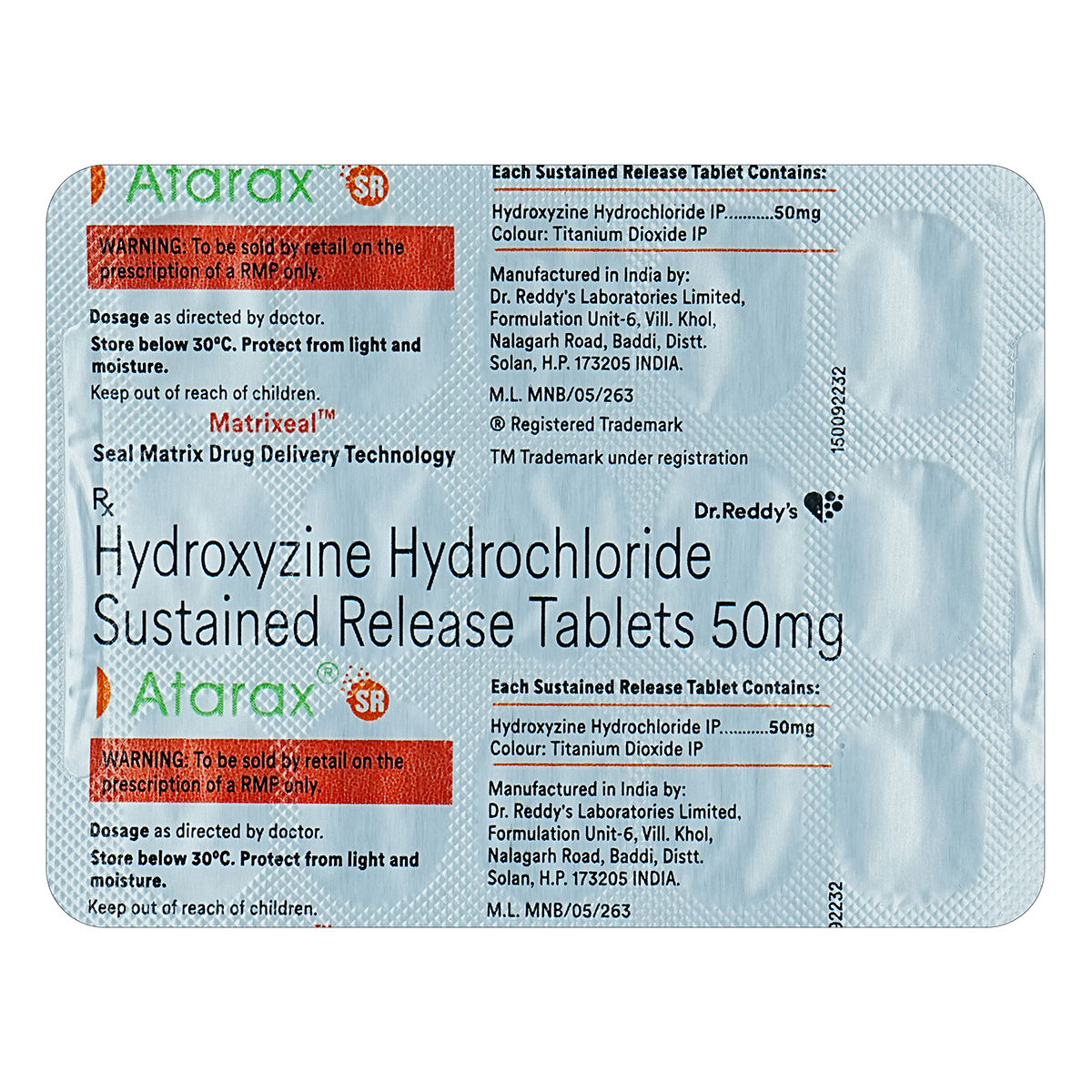 ATARAX SR 50MG TABLET
