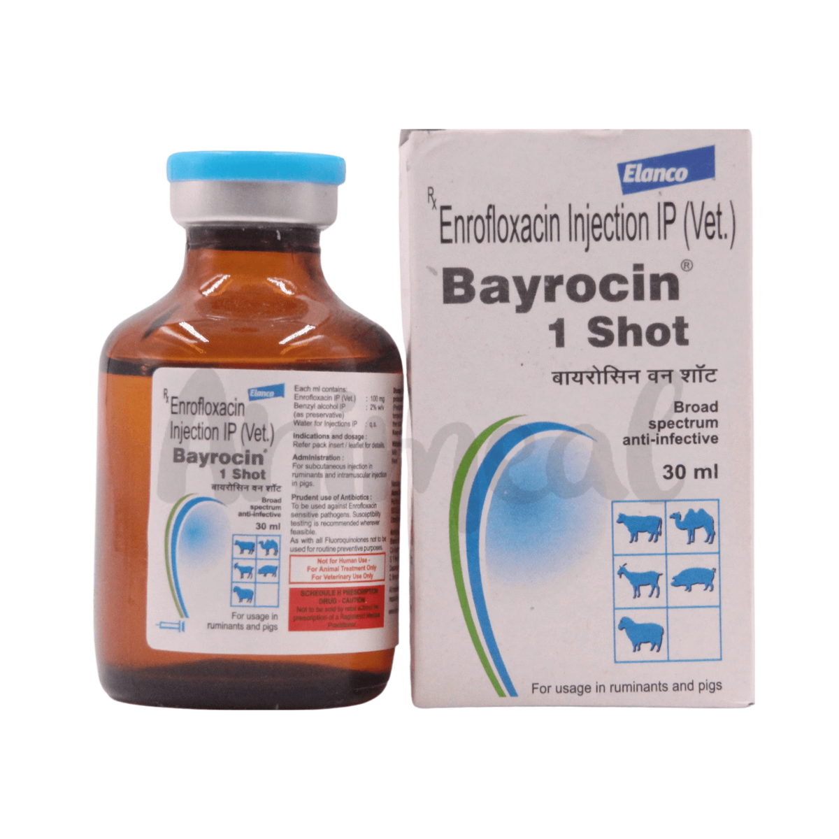 Bayer Bayrocin 1Shot Enrofloxacin Injection, 30ml