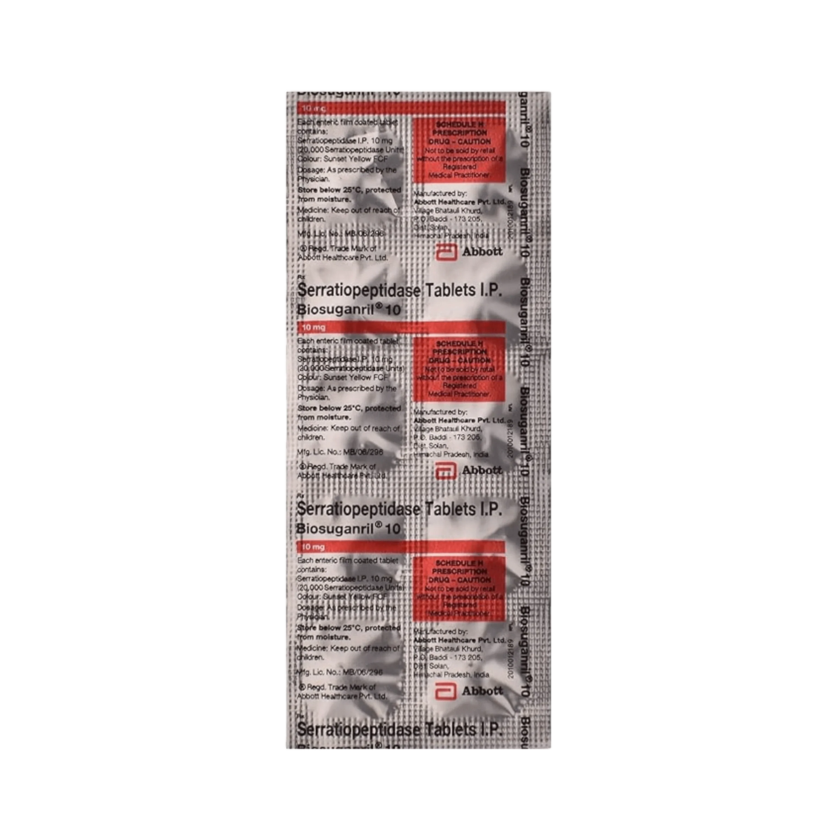 BIOSUGANRIL 10MG TABLET - Animeal