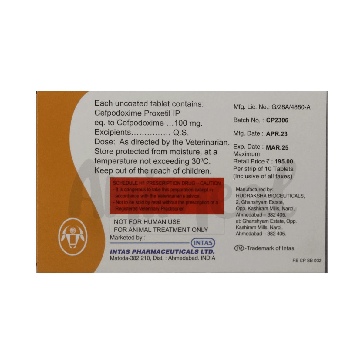 CEFPET TABLET - Animeal