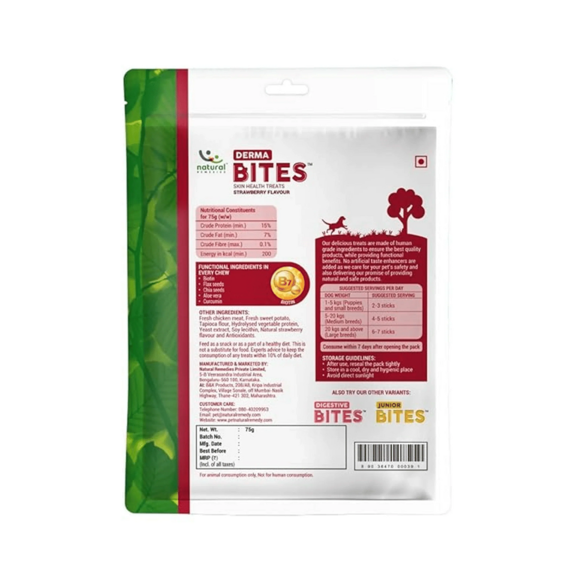 DERMA BITES STRAWBERRY FLAVOUR - Animeal