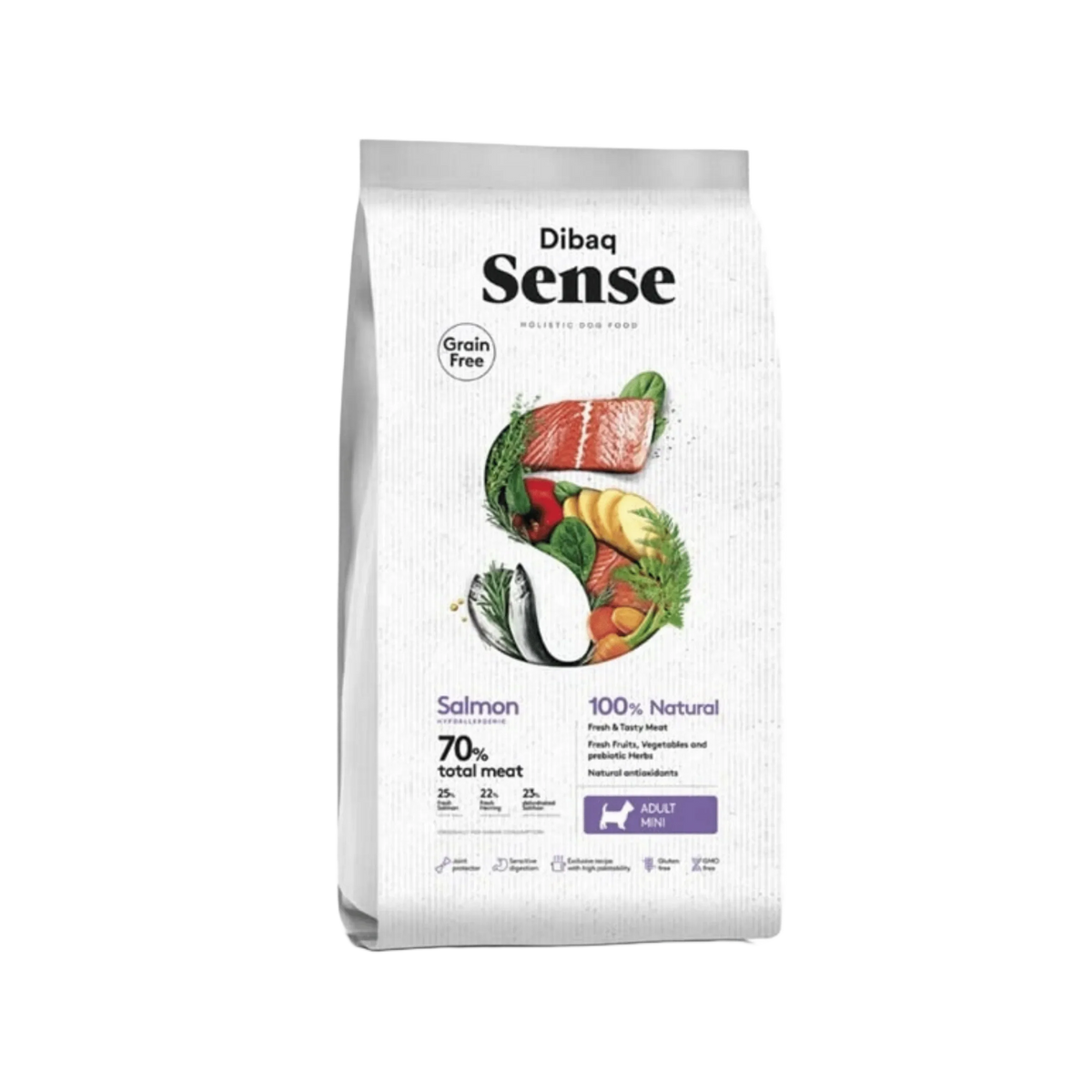 Dibaq Sense Salmon Mini Dry Dog Food, 2kg