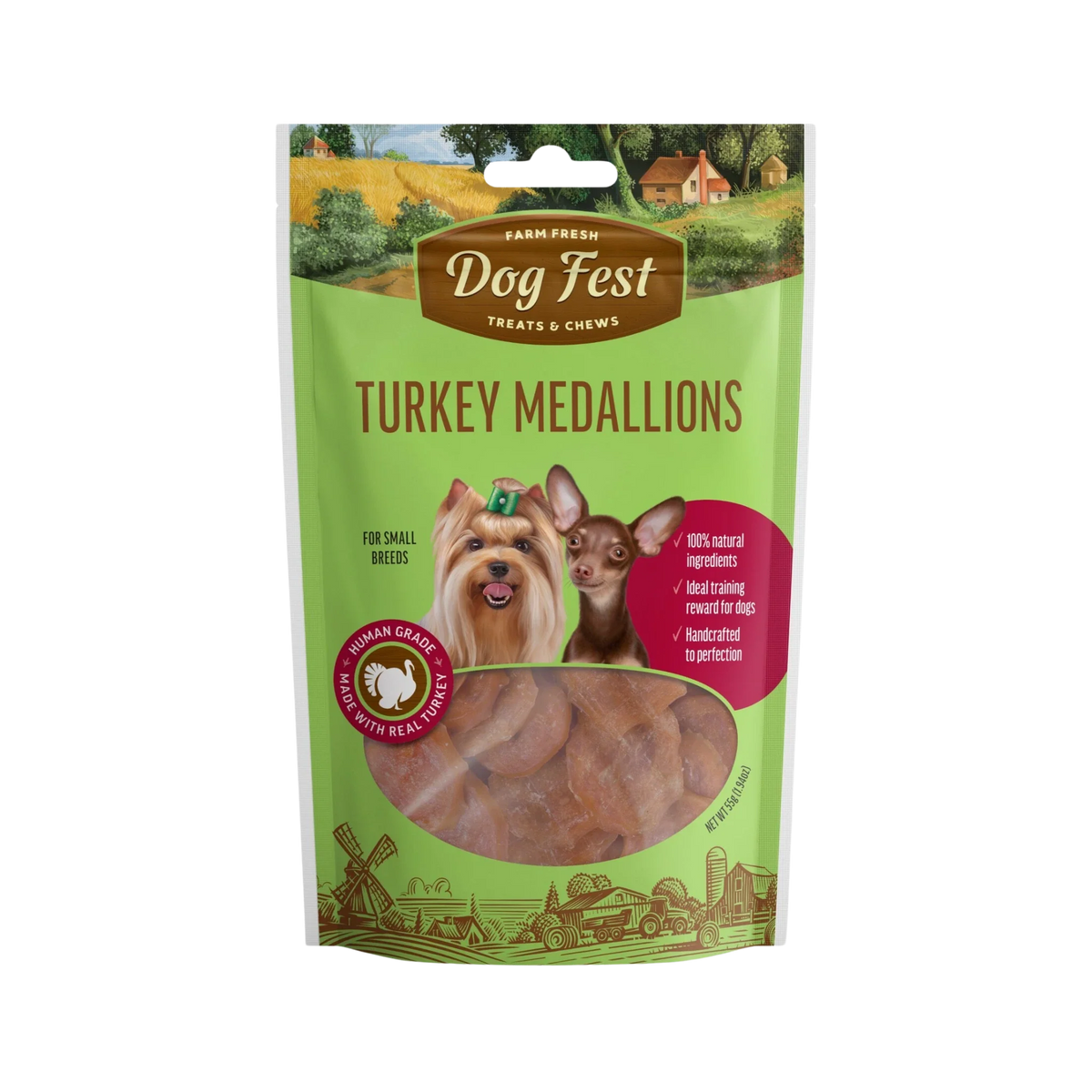DOGFEST TURKEY MEDALLIONS TREATS - Animeal