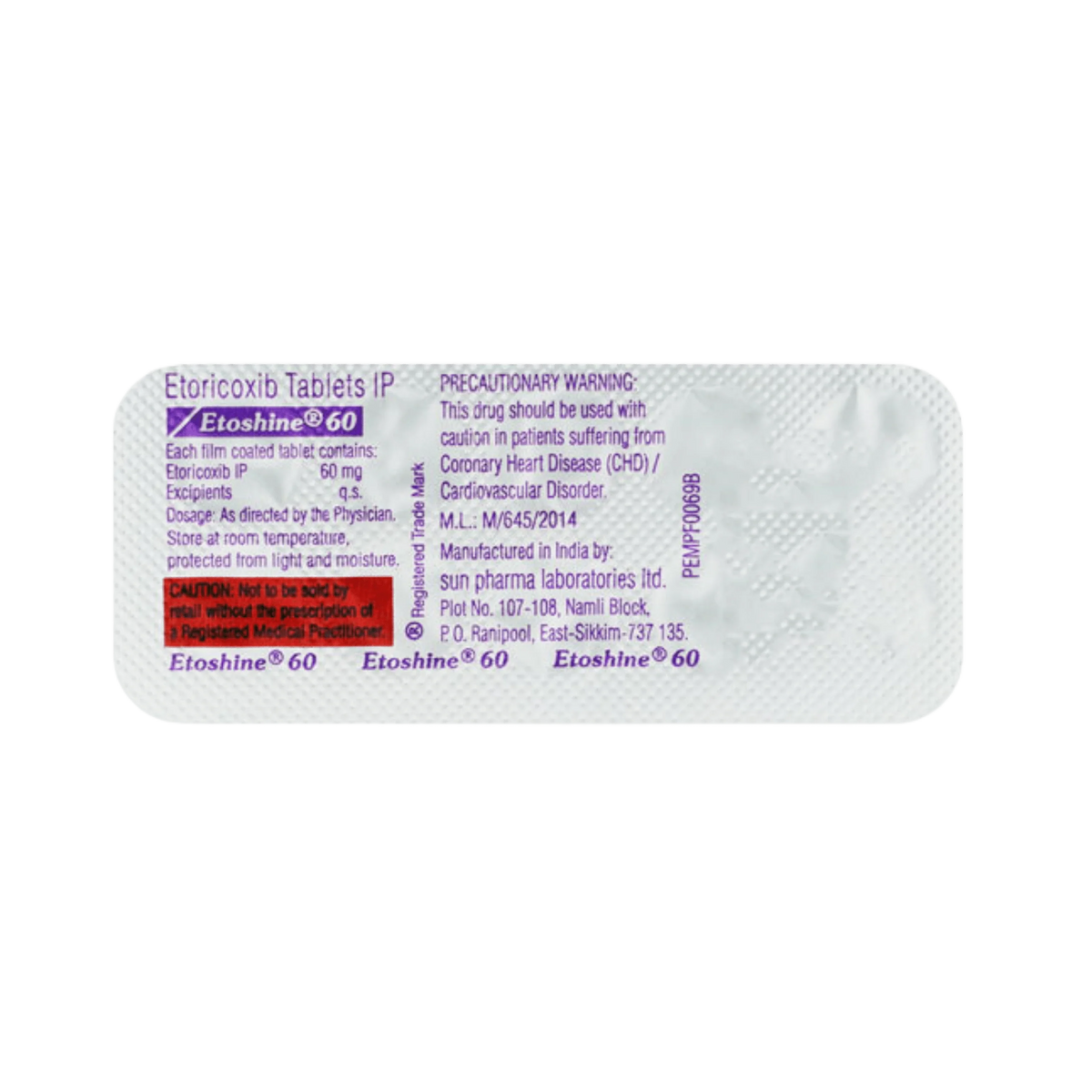 ETOSHINE 60MG TABLET - Animeal