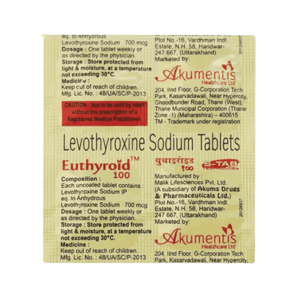 EUTHYROID 100 TABLET - Animeal