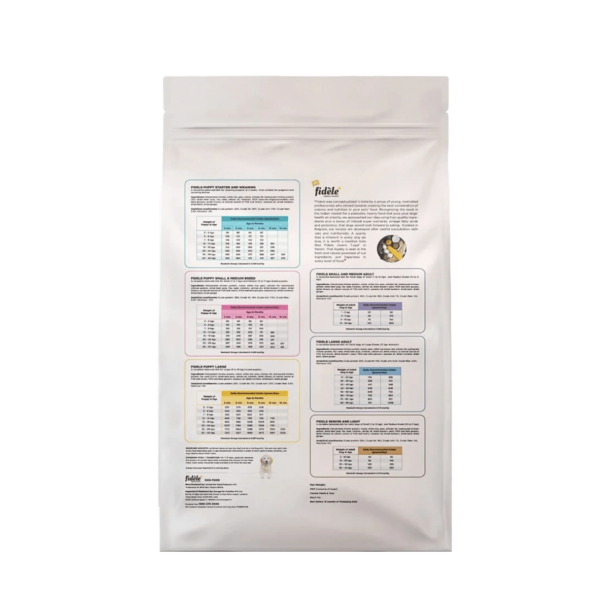 FIDELE PLUS PUPPY SMALL & MEDIUM DRY FOOD [3 KG] - Animeal