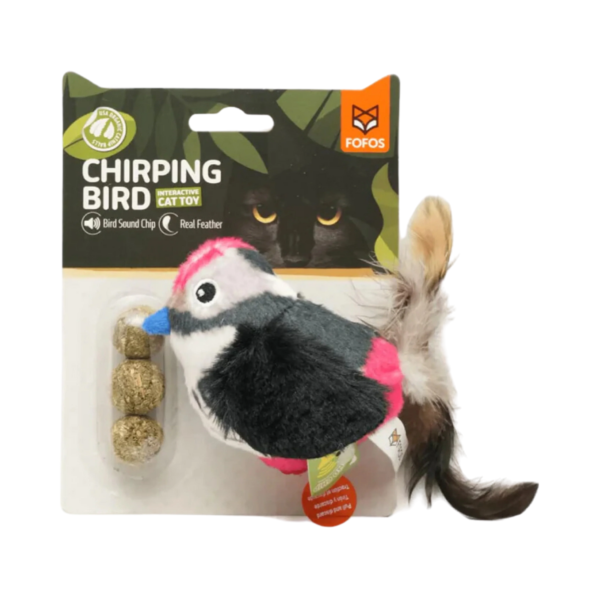 FOFOS BLACK BIRD WITH CATNIP BALLS - Animeal