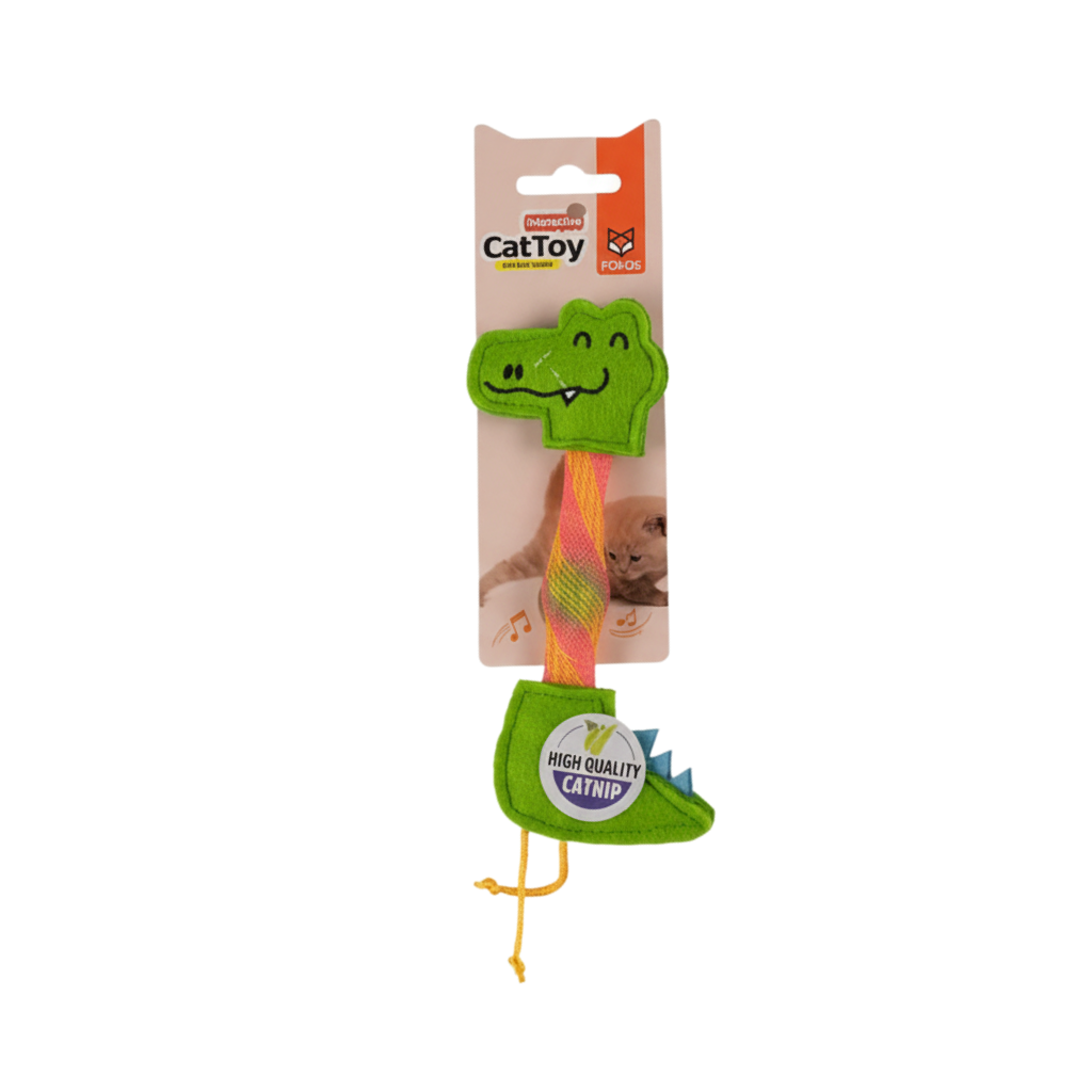 FOFOS CAT FLICK TUBE CROCODILE TOY - Animeal
