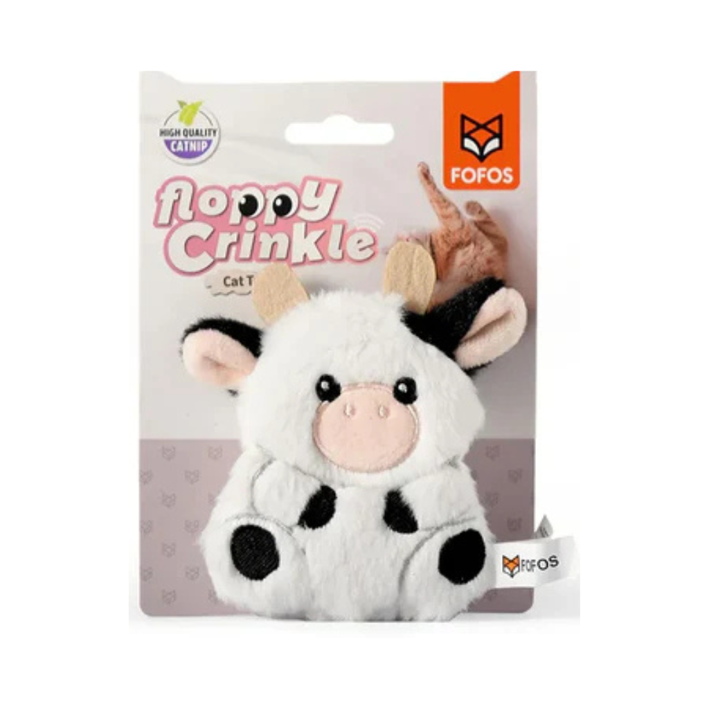 FOFOS FLOPPY CRINKLE CAT COW TOY - Animeal