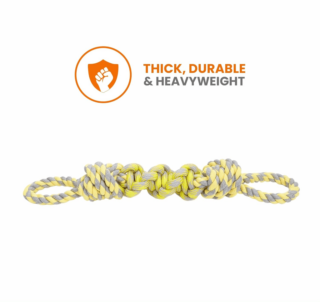 FOFOS FLOSSY ROPE DOG Y/G TOY - Animeal