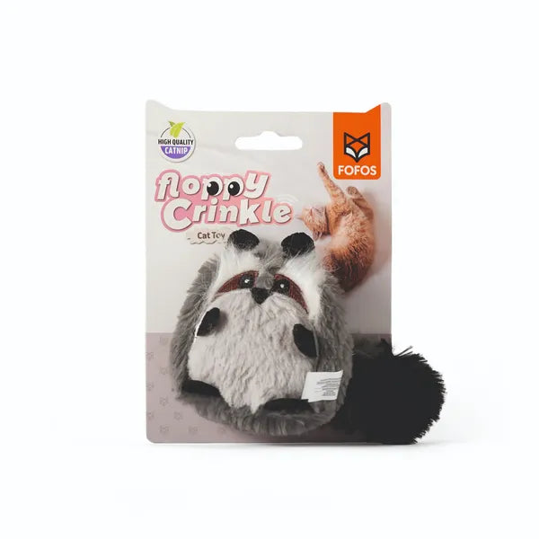 FOFOS FLOPPY CRINKLE CAT RACCOON TOY