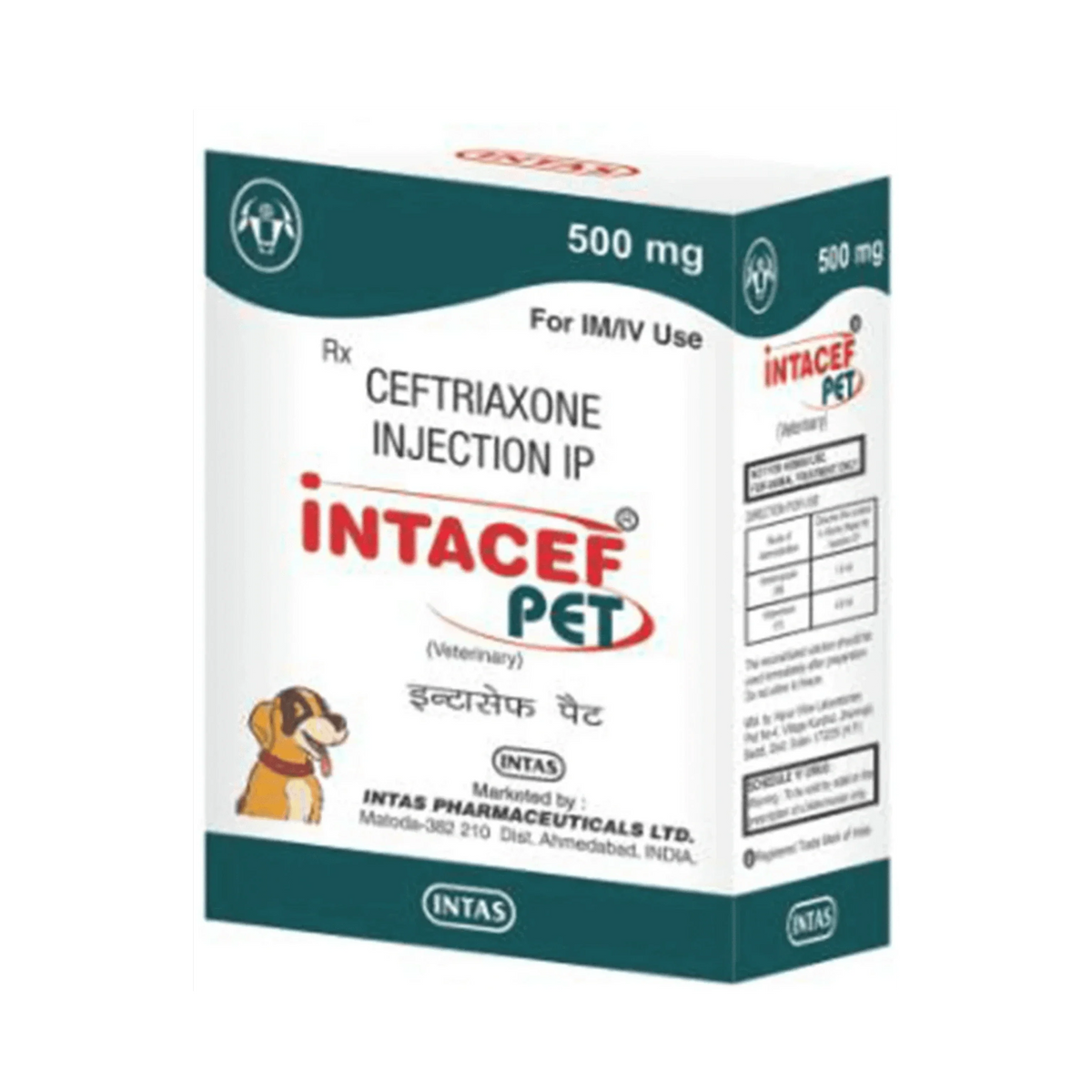 INTACEF PET 500MG INJ - Animeal