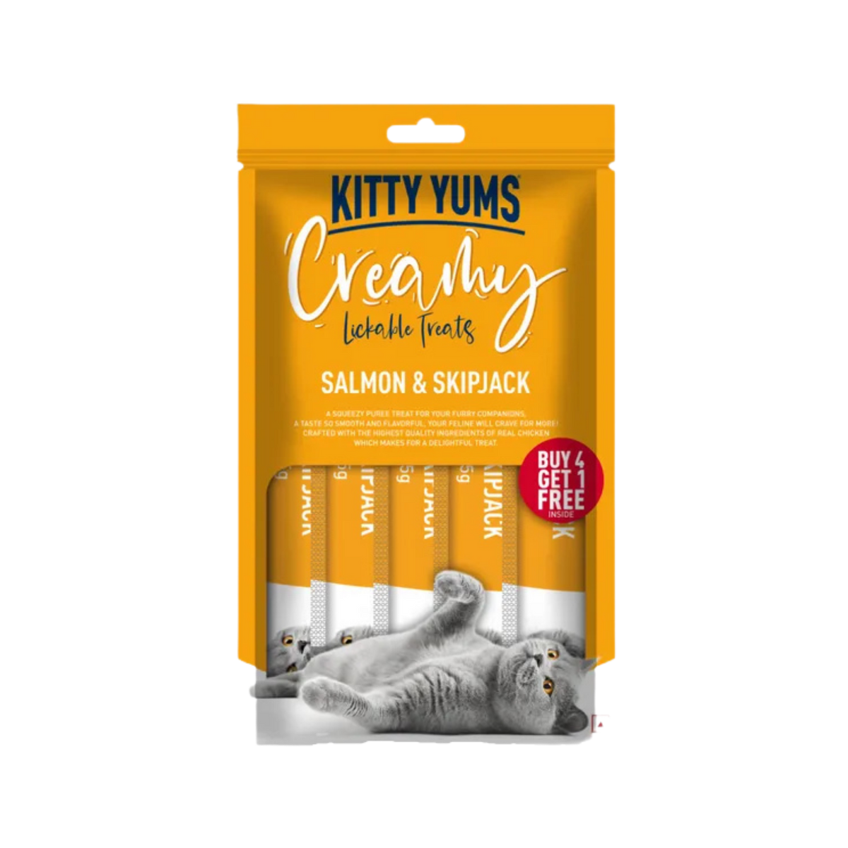 KITTY YUMS CREAMY SALMON & SKIPJACK TRATS - Animeal