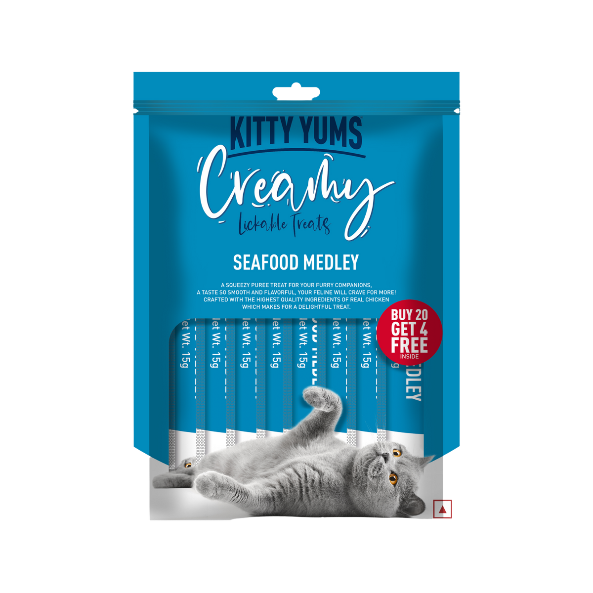 KITTY YUMS CREAMY SEAFOOS MEDLEY TREATS - Animeal