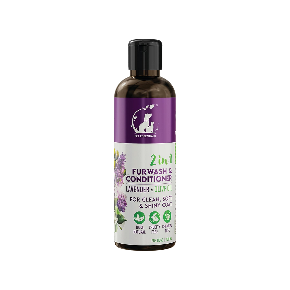 LAVENDER AND OLIVE OIL FURWASH AND CONDITIONER (200ML) - Animeal
